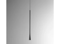Lámpara Suspendida-Dafne lámpara colgante LED negra 7W 3000K IP20 diseño minimalista aluminio fuente incluida largo máx 165cm Negro