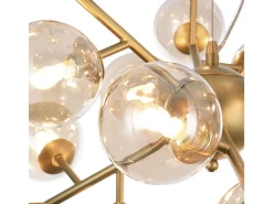 Maytoni Dallas Lámpara Colgante de Techo Dorada, 24 Luces, G9 Dorado New