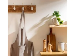 Atmosphera Delantal con Bolsillo Algodón 60 x 80 cm Gris claro Best