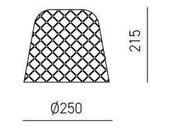 Online Difusor de cristal ámbar para lámparas colgantes - acabado pantalla transparente, diseño decorativo, casquillo E27 (vidrio pequeño) d.25X21,5 Amarillo