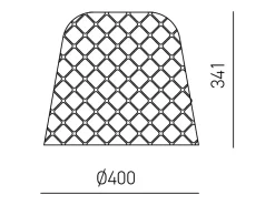 Difusor de cristal ámbar para lámparas colgantes - acabado pantalla transparente, diseño decorativo, casquillo E27 (vidrio grande) d.25X21,5 Amarillo New