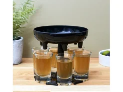 Mister Gadget Dispensador de 6 vasos de chupito s de 13 cm Negro Hot