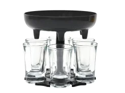 Mister Gadget Dispensador de 6 vasos de chupito s de 13 cm Negro Hot