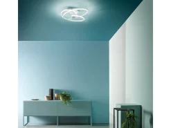 Aplique Para Pared-Diva - Plafón LED de diseño moderno 40W regulable - Aluminio oro cepillado, luz cálida 3000K, 2500lm, difusor de silicona Dorado