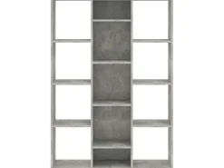 Discount Divisor/estantería de espacio madera contrachapada 100x24x140cm ES440367 Gris