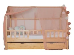 Ropa De Cama-Dosel para Swayer y Montessori tul viejo 200x167cm Rosa
