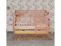 Ropa De Cama-Dosel para Swayer y Montessori tul viejo 200x167cm Rosa