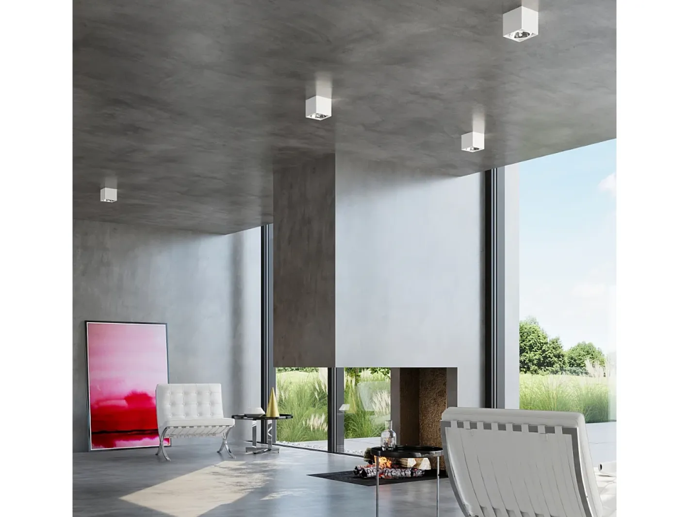 Sollux Lighting Downlight a plafone Square Incasso a luce bianca GU10 Focos empotrables de superficie Plafón cuadrado GU10 Blanco Best