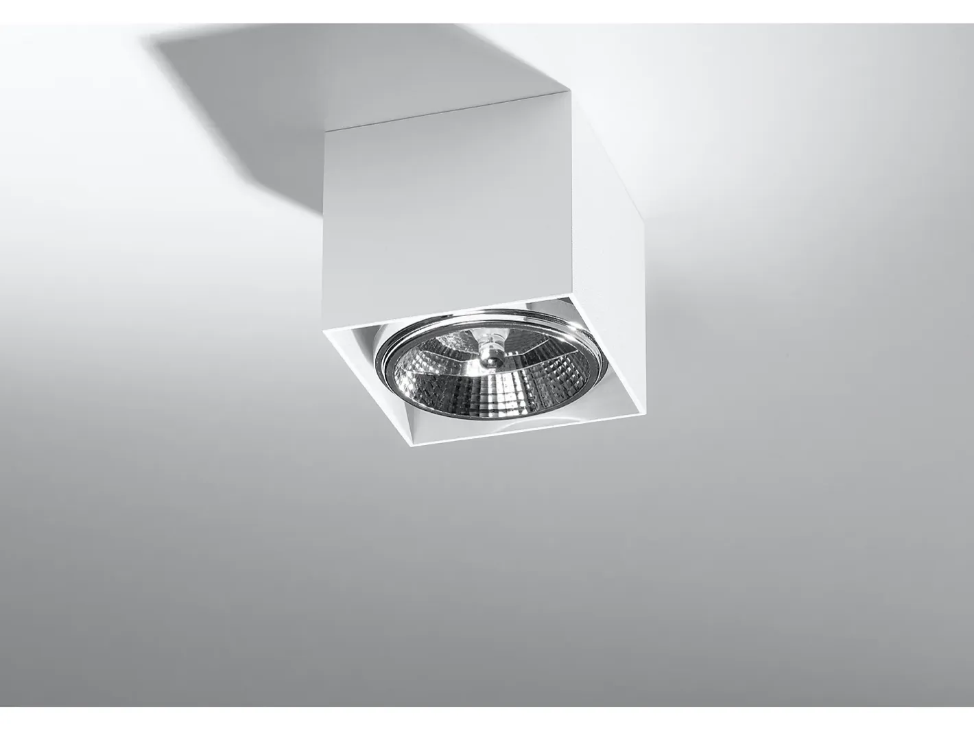 Sollux Lighting Downlight a plafone Square Incasso a luce bianca GU10 Focos empotrables de superficie Plafón cuadrado GU10 Blanco Best