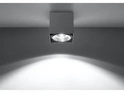 Online Sollux Lighting Downlight a plafone Square Incasso grigio chiaro GU10 Focos empotrables de superficie Cuadrados Empotrar Claro GU10 Gris
