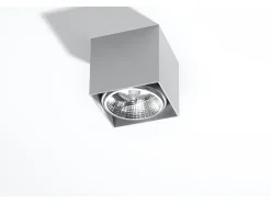 Online Sollux Lighting Downlight a plafone Square Incasso grigio chiaro GU10 Focos empotrables de superficie Cuadrados Empotrar Claro GU10 Gris