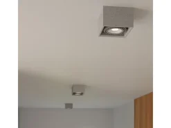 Sollux Lighting Plafón-Downlight a plafone Square Incasso grigio chiaro GU10 Focos empotrables de superficie Cuadrados Empotrar Claro GU10 Gris