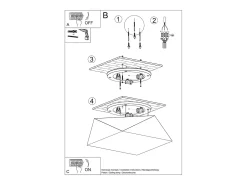 Sollux Lighting Downlight da superficie Flush Light Argento E27 Downlights de superficie Flush Light E27 Plateado Online