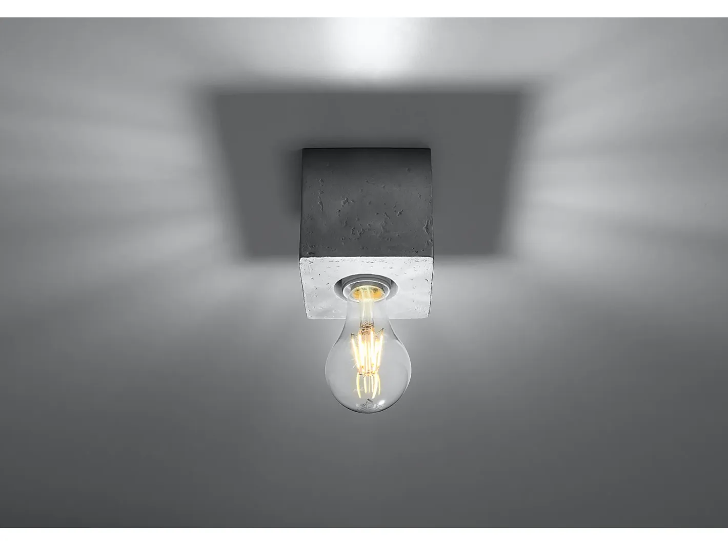 Sollux Lighting Plafón-Downlight da superficie Incasso grigio chiaro E27 Focos empotrables en superficie claro E27 Gris