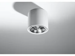 Sollux Lighting Downlight da superficie Round Flush Light Bianco GU10 Focos empotrables de superficie Foco de empotrar redondo GU10 Blanco Clearance