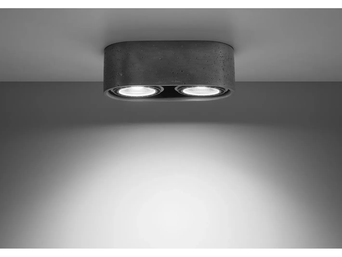 Sollux Lighting Downlight doppi da superficie ovale grigio GU10 Downlights dobles de superficie ovalada GU10 Gris Best