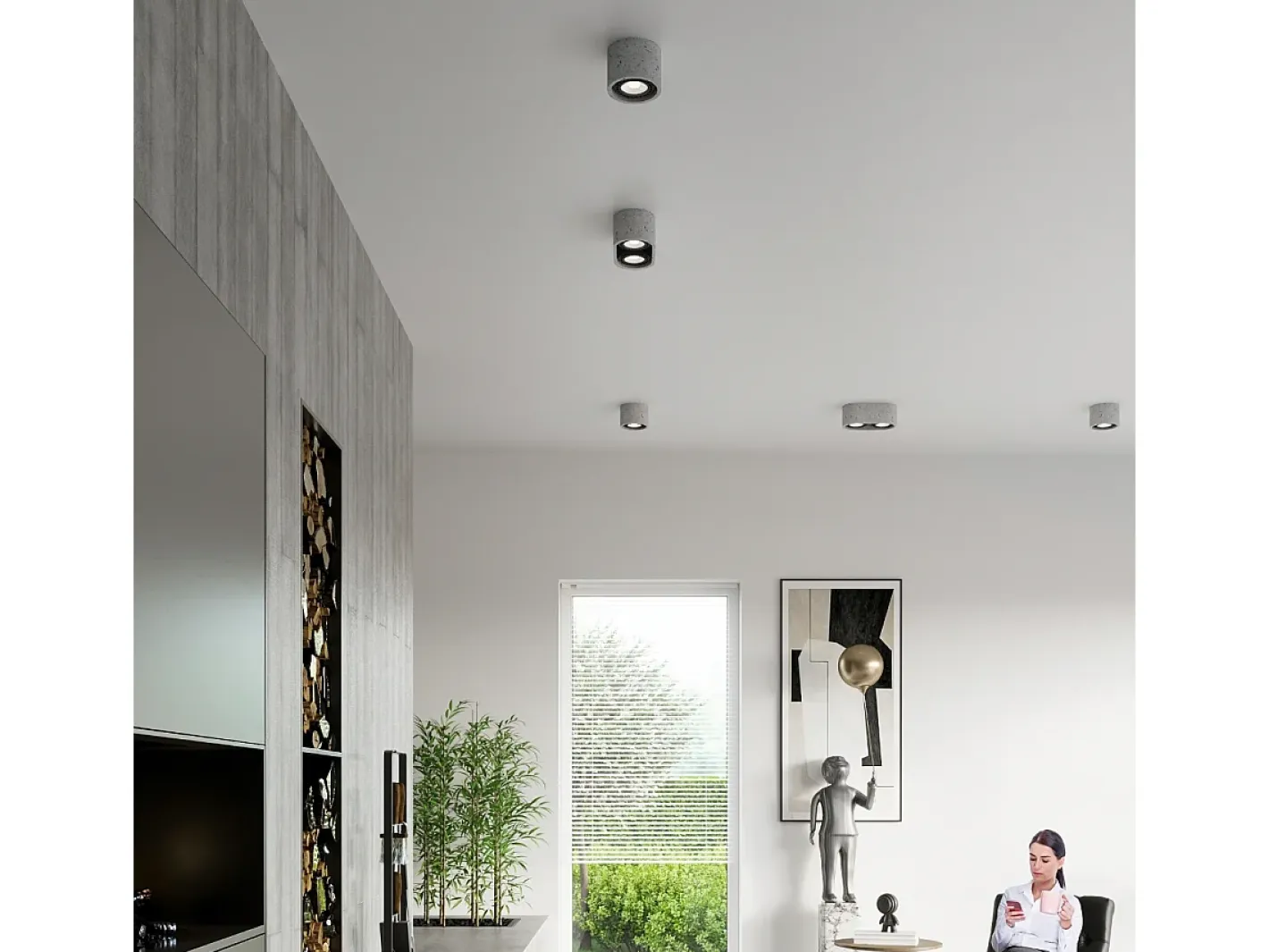 Sollux Lighting Downlight doppi da superficie ovale grigio GU10 Downlights dobles de superficie ovalada GU10 Gris Best