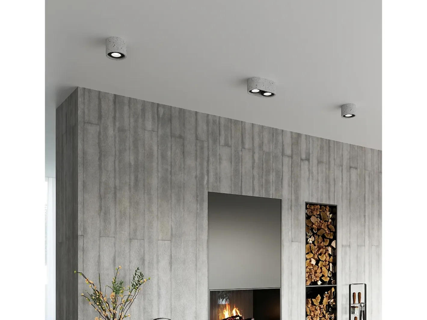 Sollux Lighting Downlight doppi da superficie ovale grigio GU10 Downlights dobles de superficie ovalada GU10 Gris Best