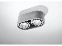 Sollux Lighting Downlight doppi da superficie ovale grigio GU10 Downlights dobles de superficie ovalada GU10 Gris Best