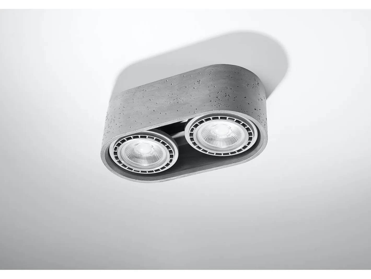 Sollux Lighting Downlight doppi da superficie ovale grigio GU10 Downlights dobles de superficie ovalada GU10 Gris Best