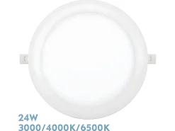 AKUNADECOR Iluminación Exterior-Downlight Empotrable Silex Led 24w 3000-4000-6500k Blanco