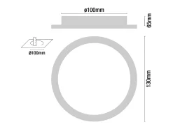7H SEVEN HOUSE Downlight LED Empotrable Redondo 15W 1283lm Ø10,5cm 4000K Eilen Blanco