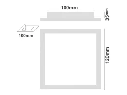 7H SEVEN HOUSE Downlight LED Ultraslim Empotrable Cuadrado 12W 450lm 10,5x10,5cm 4000K Eilen Blanco Discount