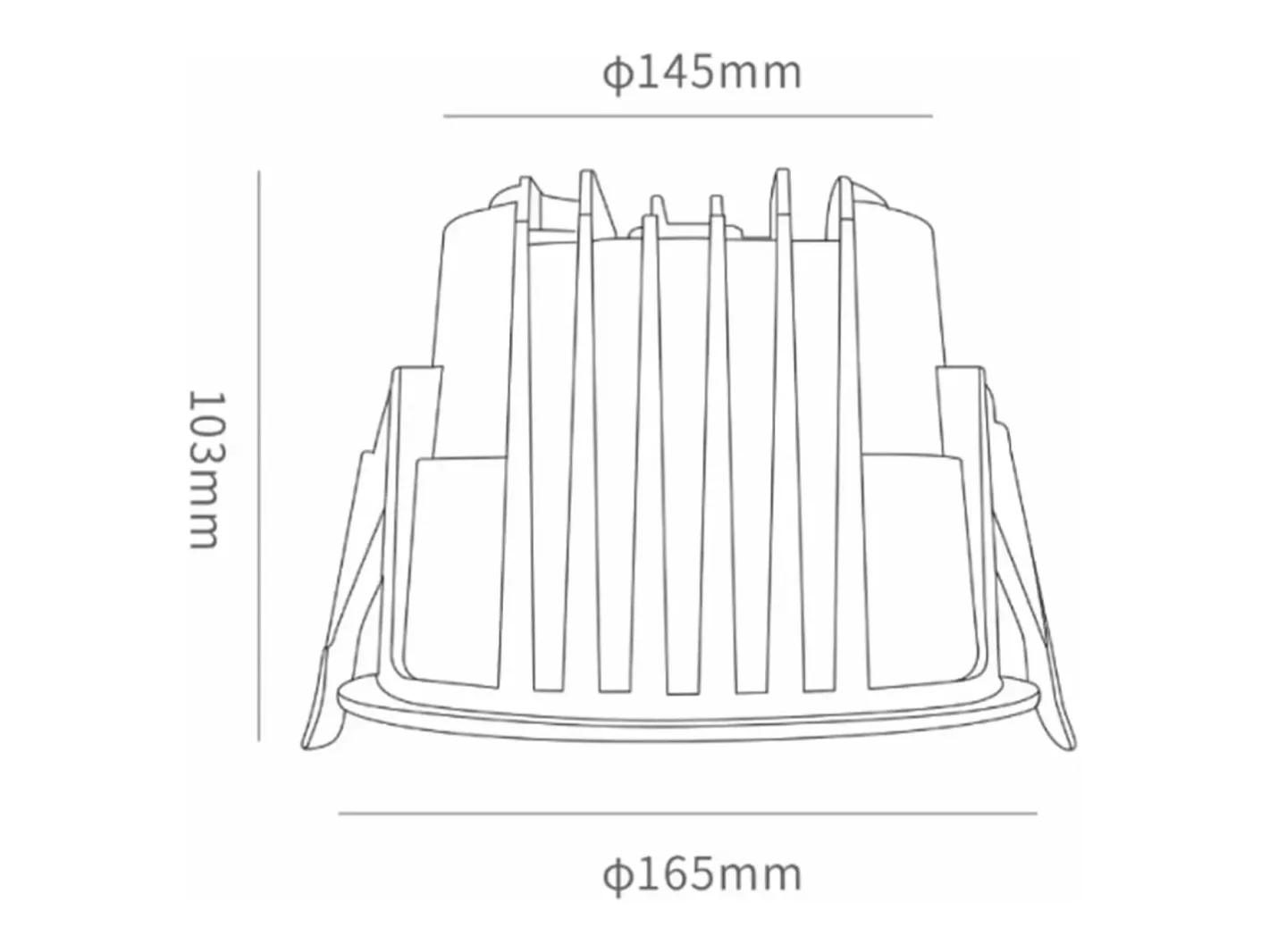 Ledkia Plafón-Downlight LED 25W Circular HOTEL Corte Ø 145 mm VisualConfort UGR11 5000K Frío Blanco
