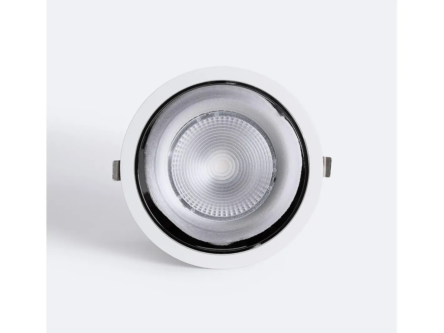 Ledkia Iluminación Exterior-Downlight LED 40W Circular Premium CRI90 Corte Ø 180 mm 2700K Blanco Cálido Transparente