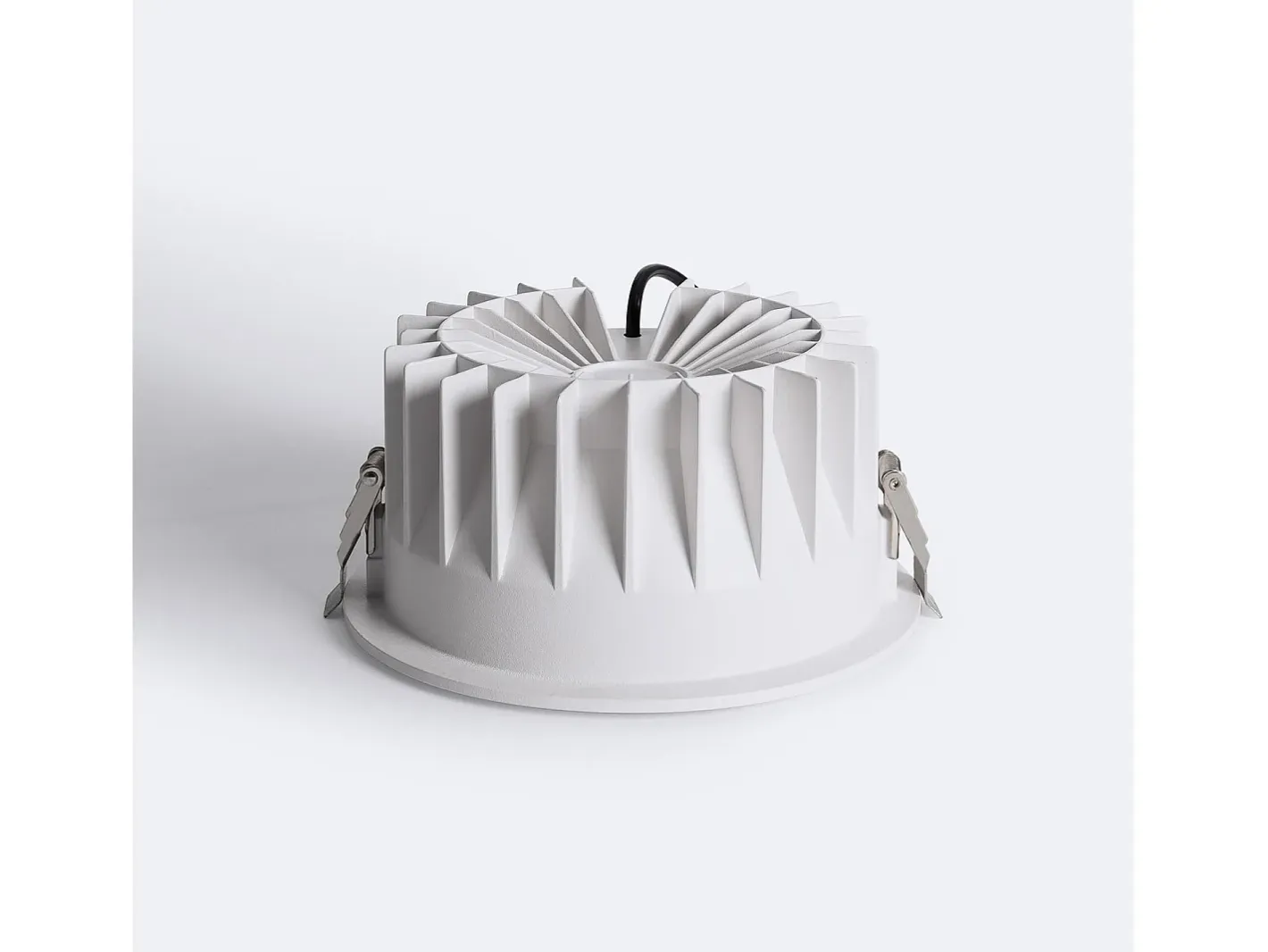 Ledkia Iluminación Exterior-Downlight LED 40W Circular Premium CRI90 Corte Ø 180 mm 2700K Blanco Cálido Transparente