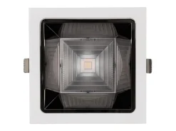 Ledkia Downlight LED 30W Cuadrado Premium CRI90 Corte 145x145 mm Seleccionable (Cálido-Neutro-Frío) Transparente