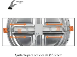 AKUNADECOR Downlight Modelo Lejania Empotrable 20w Con Corte Ajustable 5-21d Blanco
