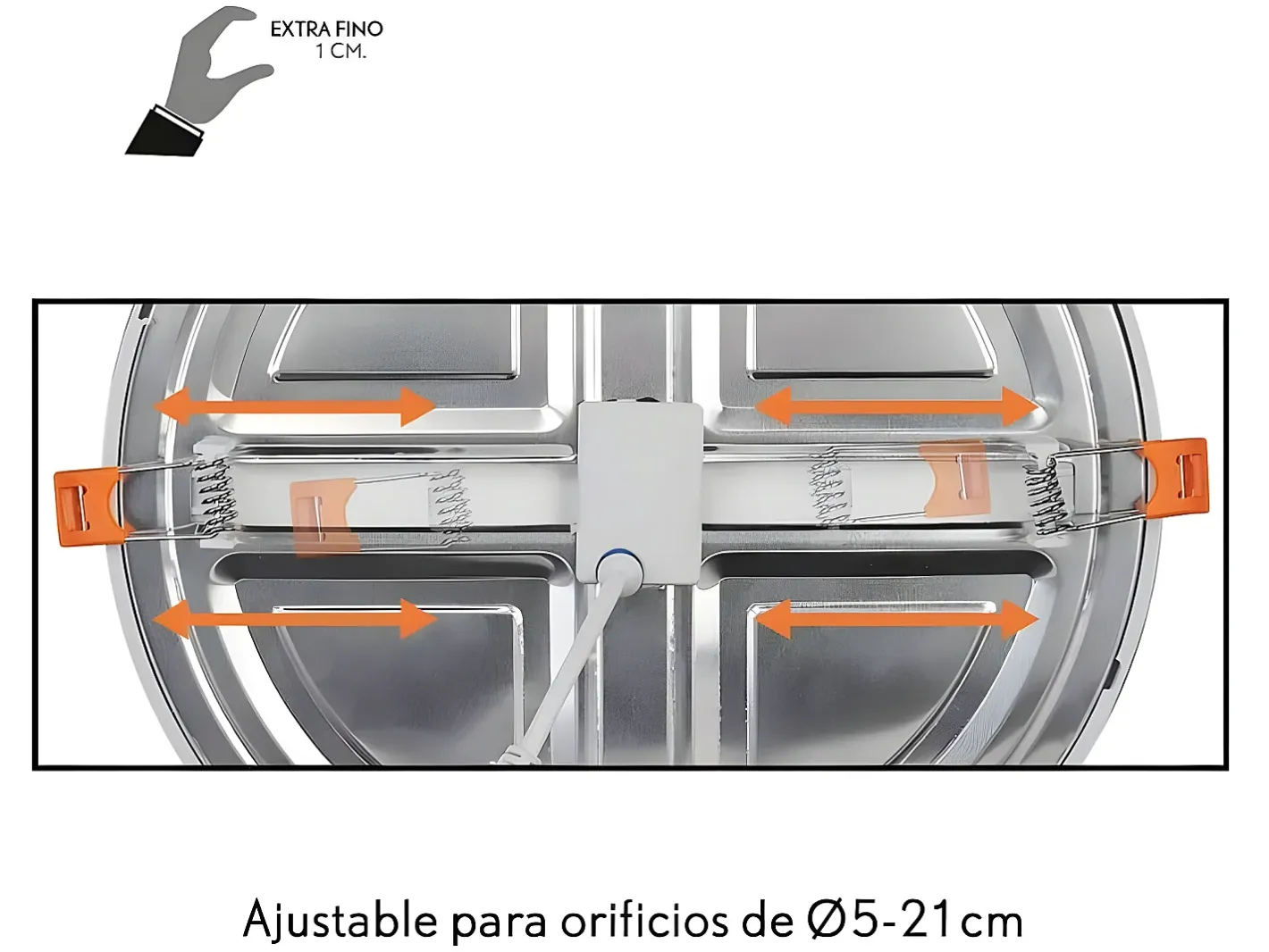 AKUNADECOR Downlight Modelo Lejania Empotrable 20w Con Corte Ajustable 5-21d Blanco