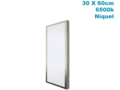 AKUNADECOR Plafón-Downlight Plano Acabado Niquel De Para Superficie Plateado
