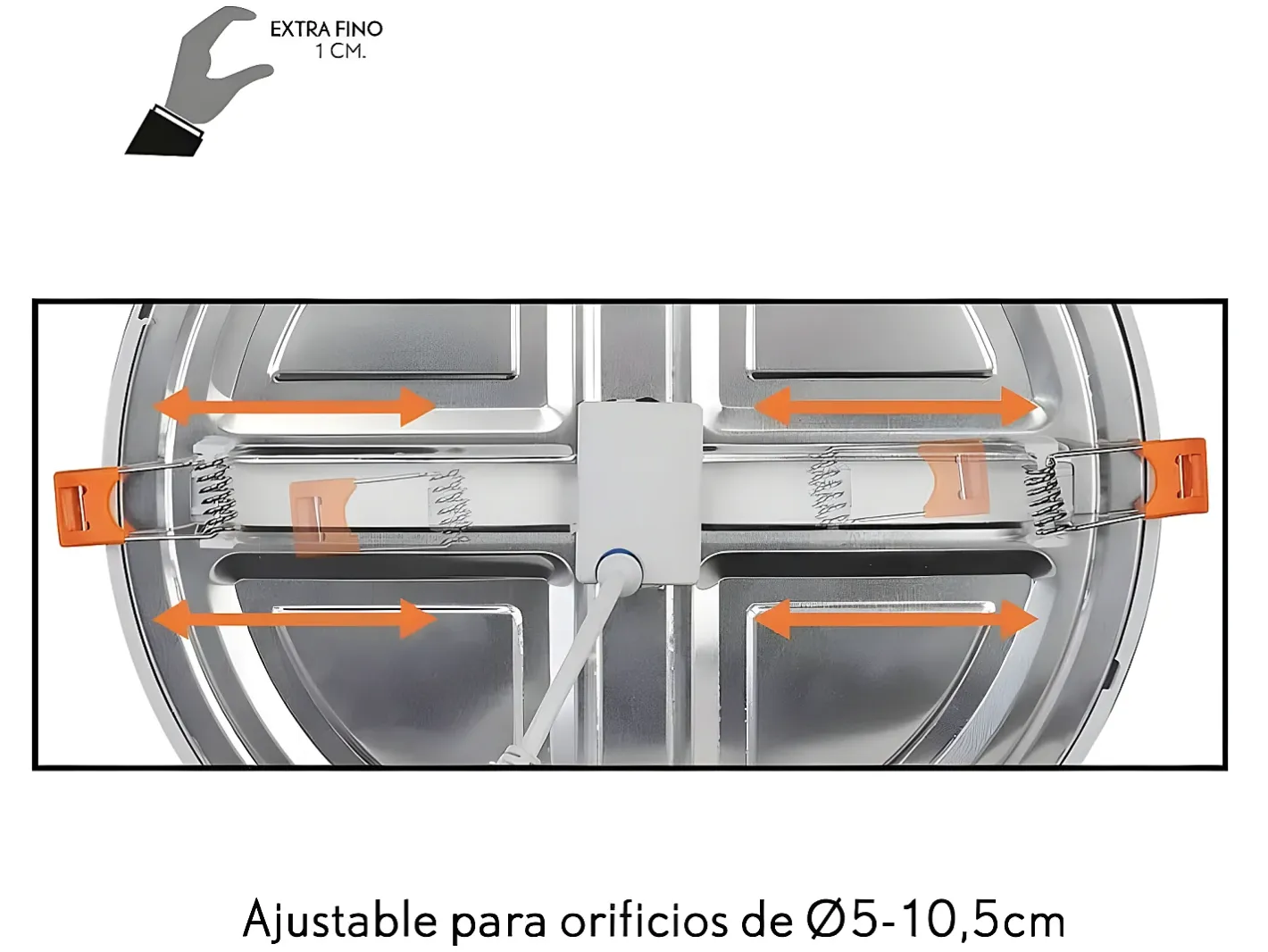 Hot AKUNADECOR Downlight 8w Empotrable Corte Ajustable 5-10,5d Lejania Blanco