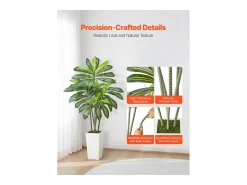 Discount Dracaena Artificial SucceBuy, 1,5 m, Planta Artificial Tropical en Maceta Blanca, Falso Árbol Tropical, Planta Falsa Hojas Polietileno para Salón, Oficina Verde