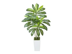 Discount Dracaena Artificial SucceBuy, 1,5 m, Planta Artificial Tropical en Maceta Blanca, Falso Árbol Tropical, Planta Falsa Hojas Polietileno para Salón, Oficina Verde