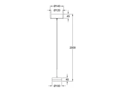 Hot Dunk - Lámpara colgante individual en aluminio satinado de Fabas Luce - LED regulable de 8 W, diseño moderno Gris