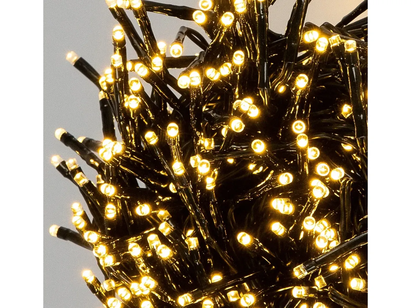 Outlet ECD Germany Luces navideñas 2016 LEDs 14,5m blanco cálido guirnalda luminosa impermeable interior/exterior IP44 iluminación para árbol de navidad Verde