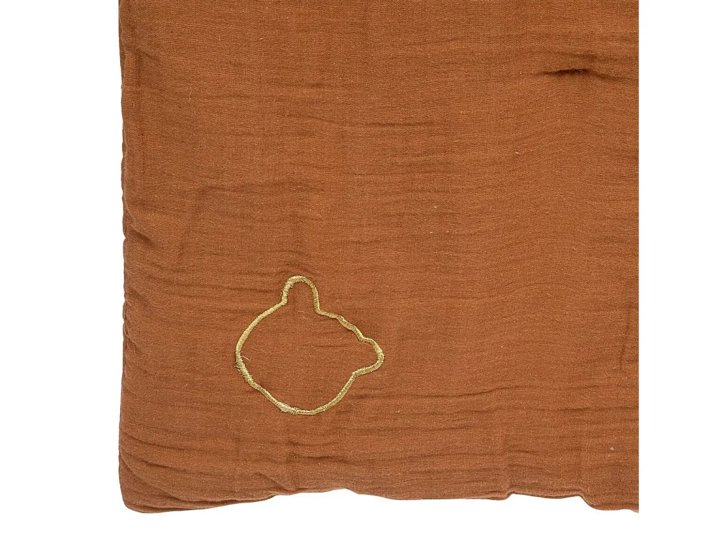 Atmosphera for Kids Edredón de gasa de algodón 100 x 140 cm Marru00f3n Discount
