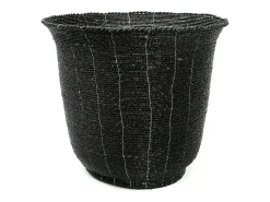 Bazar Bizar El Cuenco Alto Beaded - - L Negro New