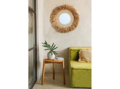 Clearance Bazar Bizar El Espejo Raffia Cowrie - Blanco Natural Multicolor