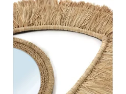 Bazar Bizar Espejo De Pared|Espejo-El Espejo Raffia Eye - Natural - M Color natural claro