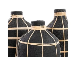 Bazar Bizar Jarrón-El Jarrón Whoopy - Natural - M Negro