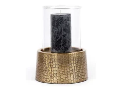 Bazar Bizar El Portavelas Croco Con Cristal - Latón - L Dorado Best