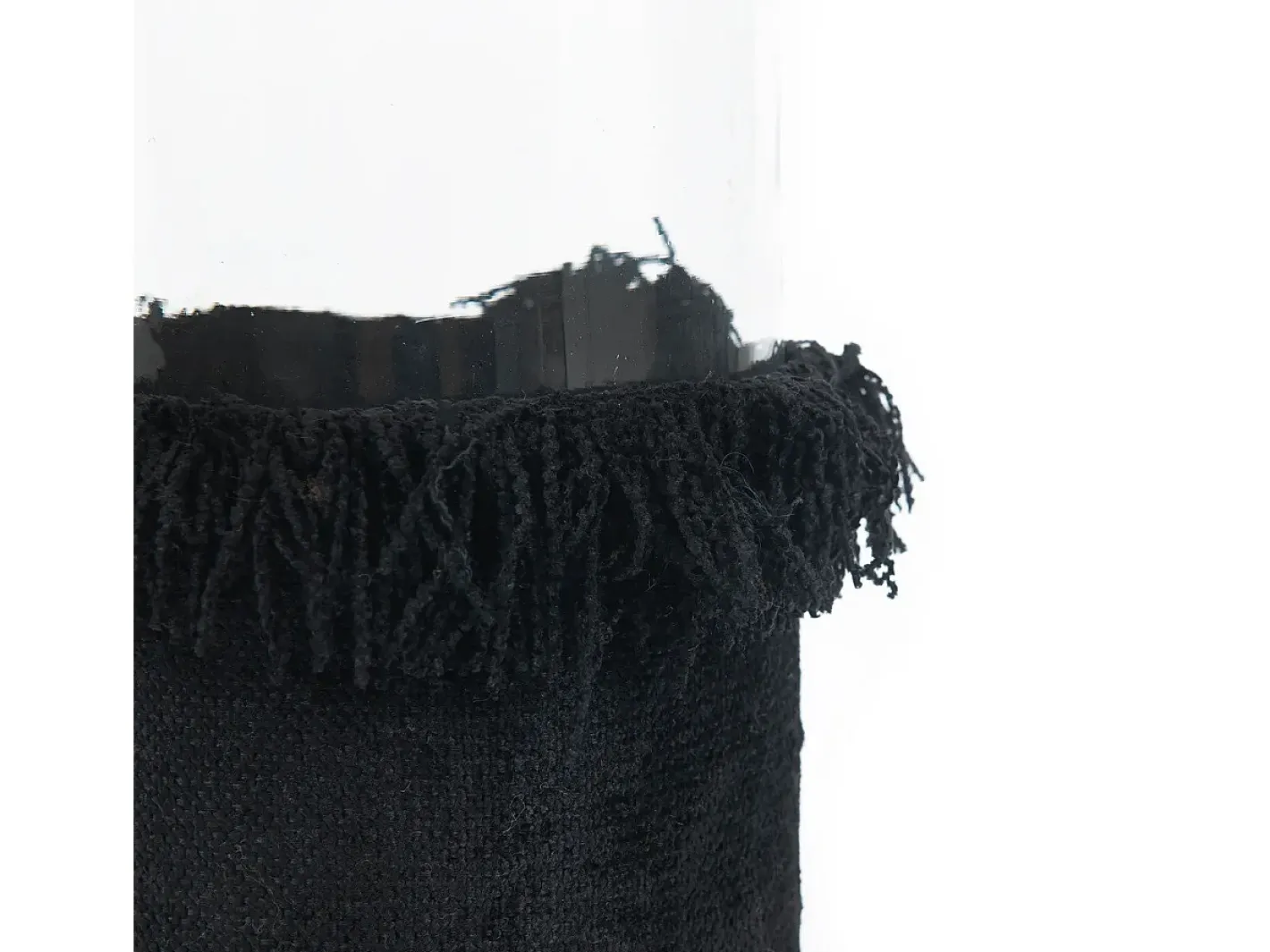 Bazar Bizar Portavelas Y Vela-El Portavelas Oh My Gee - Terciopelo - XXL Negro