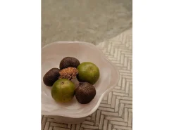 Clearance Bazar Bizar El Soporte De Frutas Orgánico De Resina - Rosa Blanco Rosa / Blanco