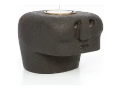 Bazar Bizar Portavelas Y Vela-El Sumba Stone #27 Portavelas Negro