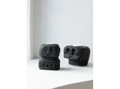 Bazar Bizar Portavelas Y Vela-El Sumba Stone #27 Portavelas Negro