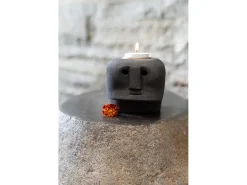 Bazar Bizar Portavelas Y Vela-El Sumba Stone #27 Portavelas Negro